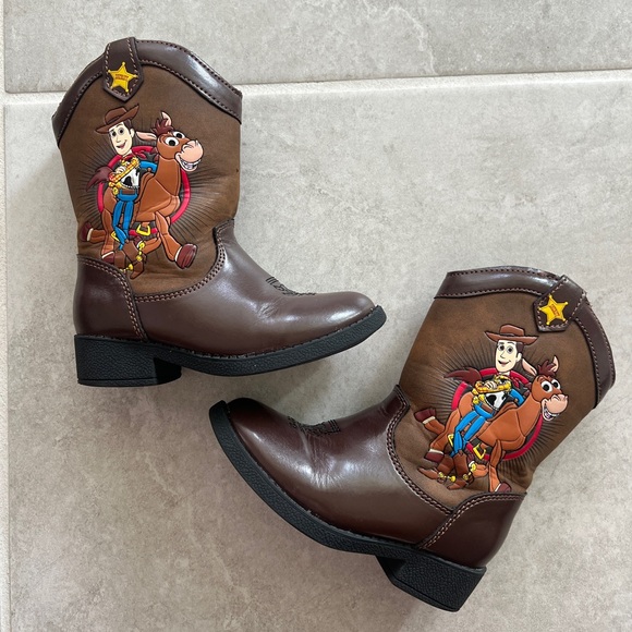 Disney Pixar Woody Cowboy Boots with Toy Story Design - Picture 1 of 5